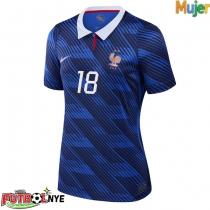 Camiseta Francia Warren Zaire-Emery #18 Primera Equipación para mujer Mundial 2026 manga corta